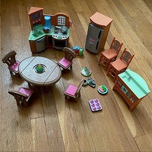 Fisher Price Loving Family Dollhouse Furniture Lot Kitchen/Dining Room